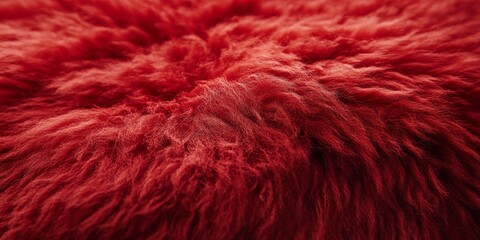 Fototapeta premium Red clean wool texture showcases a light, natural sheep wool appearance, perfect for designers seeking a seamless cotton background. This fluffy fur texture enhances any creative project with its