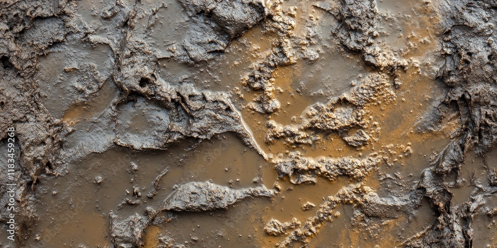 Poster intricate texture and pattern emerge on the mud surface, showcasing a fascinating interplay of textu