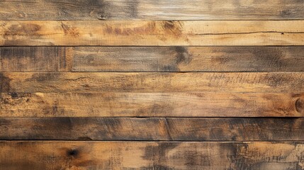 Naklejka premium Horizontal wood plank texture showcasing natural patterns and grains. This wood plank texture serves as a versatile backdrop for various design projects. Ideal for highlighting wood plank texture in