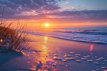 Embrace enchanting beauty of beaches at dawn or dusk- where warm and i