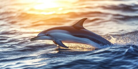 Spinner dolphin gracefully swims alongside our boat, showcasing its playful nature. Experience the joy of watching spinner dolphins interacting with their surroundings. © Levan