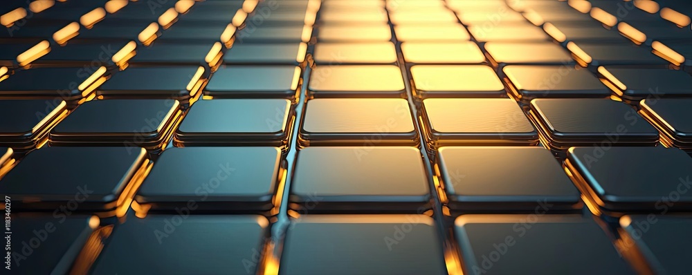 Poster gold abstract background idea. abstract metallic grid surface with golden reflections and modern des