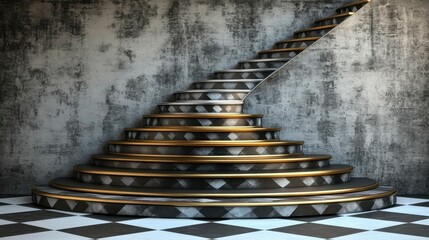 Three-tiered winner podium featuring gold, silver, and bronze platforms, isolated against a clean backdrop, perfect for honoring athletic achievements.