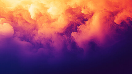 A colorful smokey background with a purple and orange swirl
