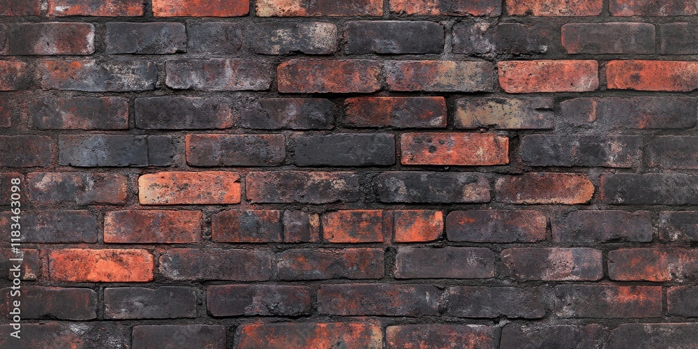 Poster classic brick wall texture showcasing unique patterns and colors, perfect for adding depth and chara