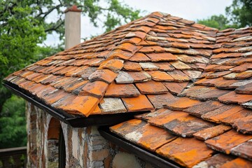 Resilient roof showcases bold contrast between weathered exterior and