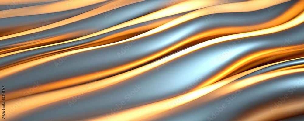 Aufkleber gold abstract background idea. abstract design of smooth metallic waves in gold and silver tones, cr