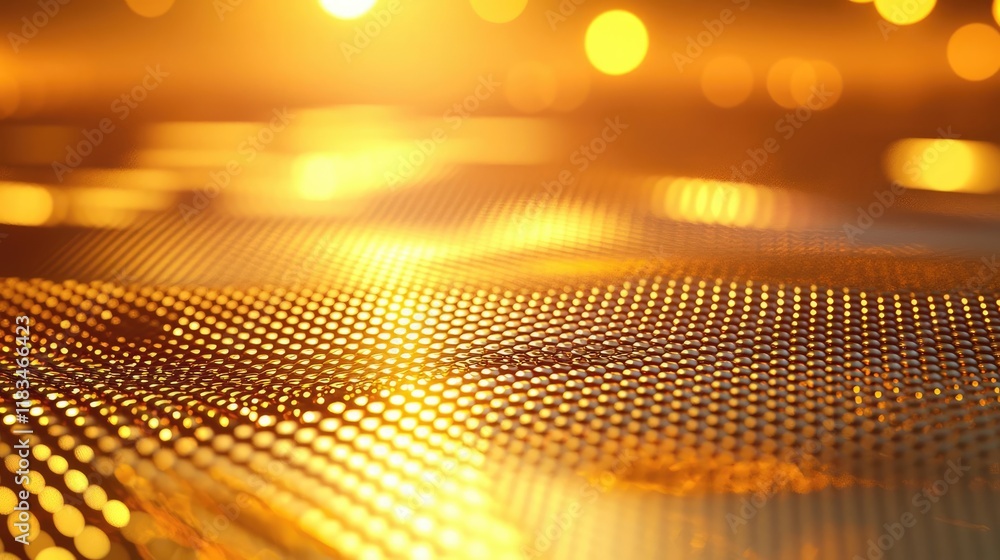 Poster gold abstract background idea. a close-up view of a textured surface reflecting golden light, showca