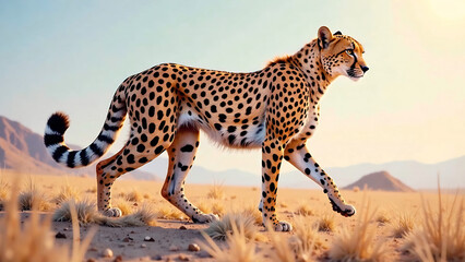 Obraz premium Cheetah animal abstract wallpaper in pastel colors. new image 