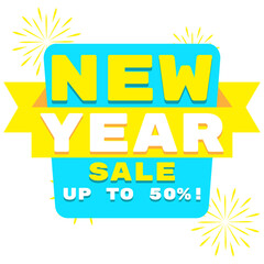 Promotion Banner New Year Sale Up To 50% Off