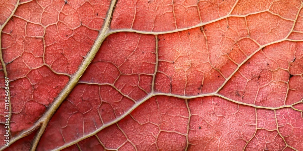 Poster close up background image showcasing the intricate details of a tree leaf, highlighting the natural 