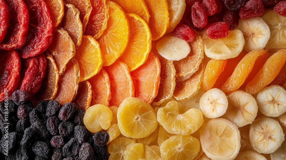 Aufkleber background featuring a variety of assorted dried fruits, showcasing an appealing blend of colors and