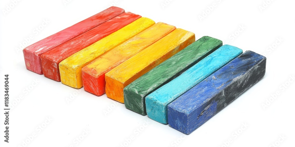 Aufkleber Vibrant chalk designed for artists and students, perfect for creating colorful artwork. This colorful chalk enhances creativity and is ideal for both learning and artistic expression.