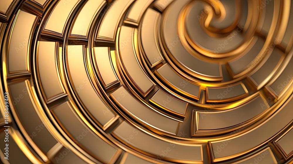 Poster gold abstract background idea. abstract golden spiral pattern showcasing artistic geometric design a