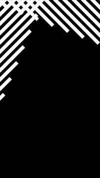 4K Verticle animation video overlay template. Video transition template black and white