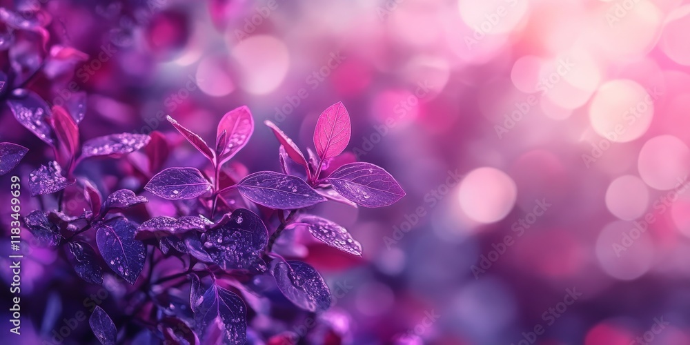 Aufkleber nature inspired purple bokeh background showcasing vibrant hues, perfect for creating a dreamy atmos