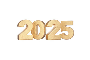 3D Illustration, font 2025 background new year , Metallic surface with dents around
