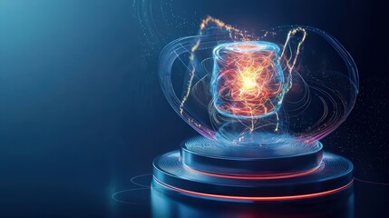 Visualize the process of atomic fusion in a star's core