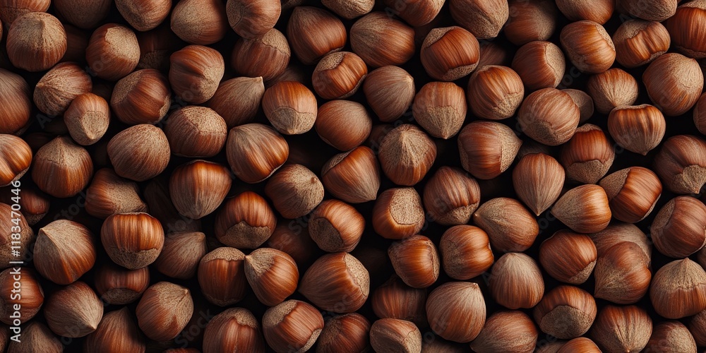 Poster a detailed background and texture featuring hazelnuts in their shells, highlighting the unique patte