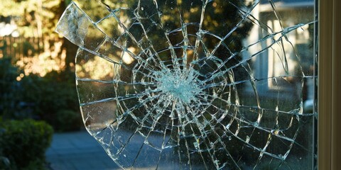 Shattered glass from a sliding glass door highlights vulnerability during a home invasion, emphasizing the impact of shattered glass on security and safety in residential spaces.
