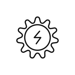 Alternative energy icon Isolated flat vector in outline