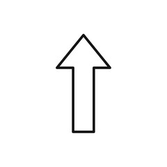 Arrow up icon Isolated flat vector in outline