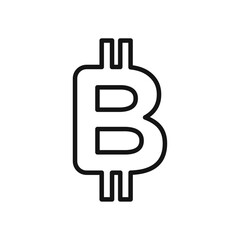 Obraz premium Bitcoin Icon Isolated flat vector in outline