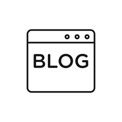 Blog icon Isolated flat vector in outline