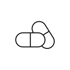 Capsule icon Isolated flat vector in outline