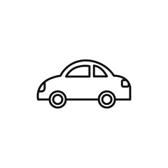 Car Icon Isolated flat vector in outline