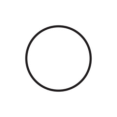 Circle icon Isolated flat vector in outline