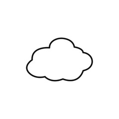 Cloud icon Isolated flat vector in outline