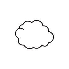 Cloud icon Isolated flat vector in outline