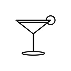 Cocktail icon Isolated flat vector in outline