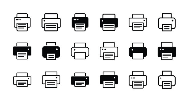 Set of fax icons symbol on white background