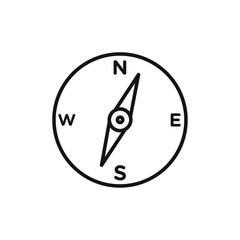 Compass Icon Isolated flat vector in outline