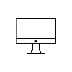 Computer Screen icon Isolated flat vector in outline