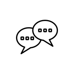 Conversation icon Isolated flat vector in outline