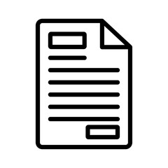 Document icon Isolated flat vector in outline