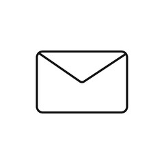 Envelope icon Isolated flat vector in outline