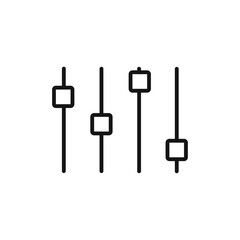 Equalizer icon Isolated flat vector in outline