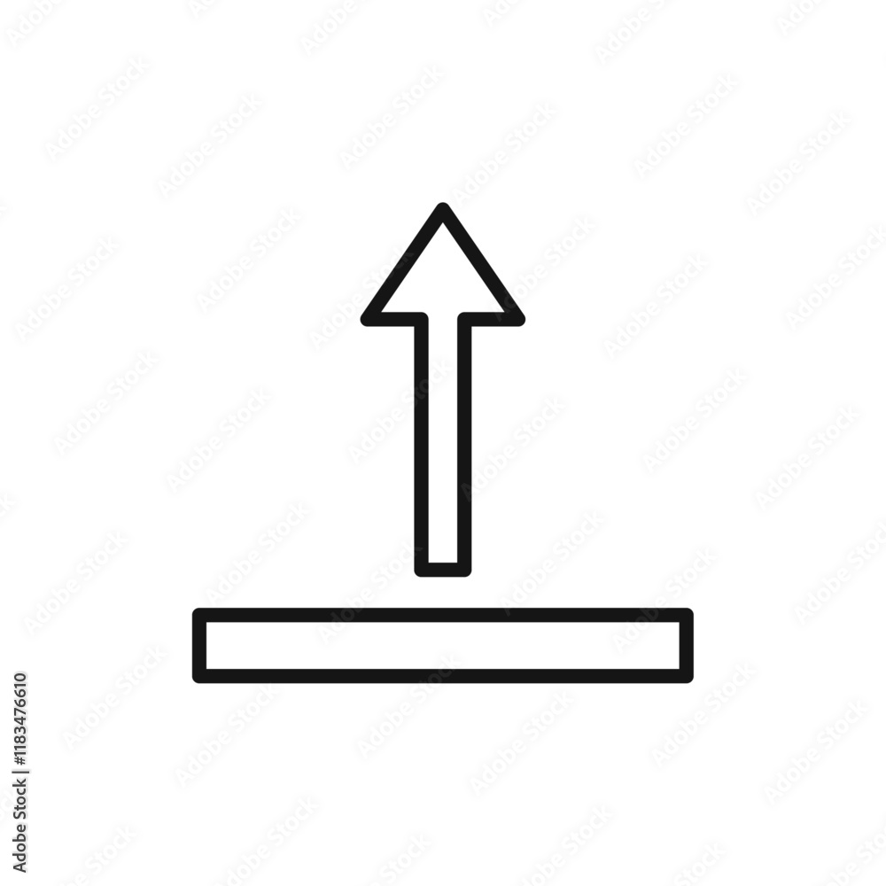 Poster export icon isolated flat vector in outline
