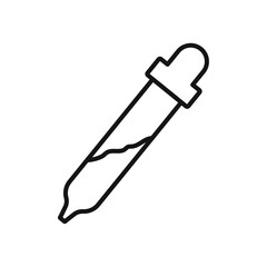 Eye Dropper Icon Isolated flat vector in outline