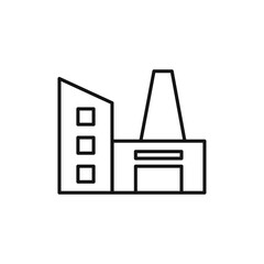 Factory icon Isolated flat vector in outline