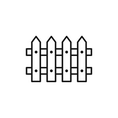 Fence icon Isolated flat vector in outline