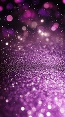 Obraz premium Purple Glitter Sparkles and Bokeh Effect with Dreamy Fantasy Theme