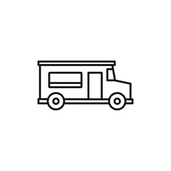 Food truck icon Isolated flat vector in outline