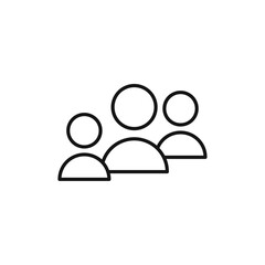 Group icon Isolated flat vector in outline