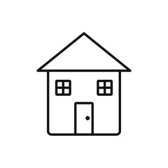 House icon Isolated flat vector in outline
