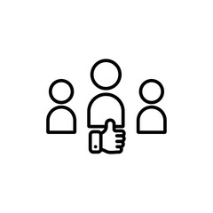 Job candidate icon Isolated flat vector in outline